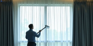 Commercial curtain steam cleaning service st-kilda-vic hotels offices