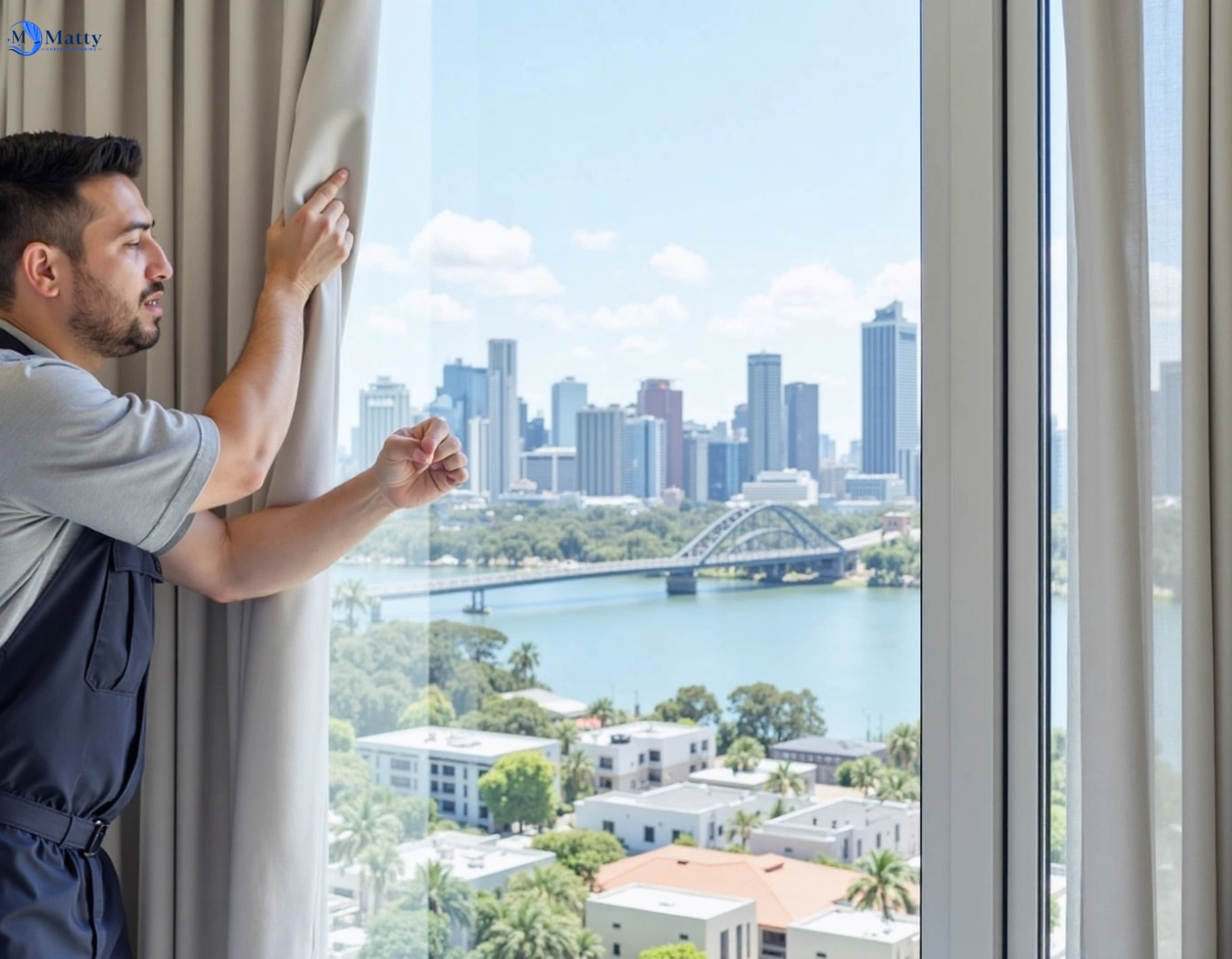 Professional curtain steam cleaning service st-kilda-vic QLD by Matty Curtain Cleaning