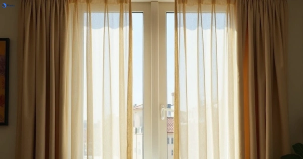 Dusty and dull curtains in st-kilda-vic before steam cleaning